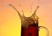 Beer Mug And Splashing Bubble Fine Art Print