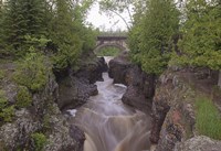 North Shore Rushing Water And Bridge Fine Art Print