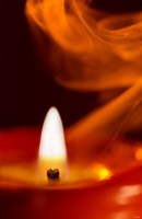 Orange Candle And Smoke Fine Art Print