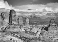 Valley Of Rock And Sky With Mountains Fine Art Print
