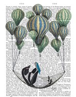 Penguin in Hammock Balloon Fine Art Print