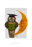 Owl On The Moon Framed Print