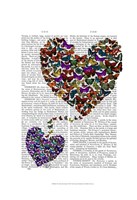 Two Butterfly Hearts Fine Art Print