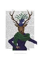 Deer and Fascinator Fine Art Print
