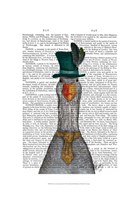 Goose in Green Hat Fine Art Print