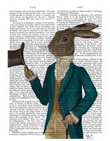 Hare In Turquoise Coat Fine Art Print