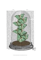 Green Butterflies in Bell Jar Framed Print