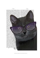 Black Cat with Sunglasses Fine Art Print