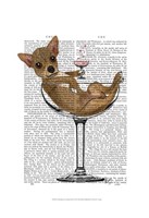 Chihuahua in Cocktail Glass Fine Art Print