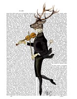 Dancing Deer with Violin Fine Art Print