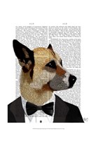 Debonair James Bond Dog Framed Print