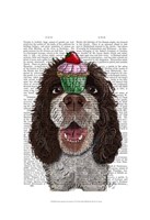 Springer Spaniel with Cupcake Framed Print