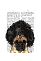 Pug In A Bad Wig Fine Art Print