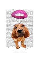Bloodhound With Angelic Pink Halo Fine Art Print