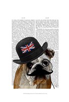 British Bulldog and Bowler Hat Fine Art Print