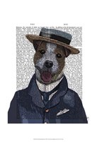 Jack Russell in Boater Fine Art Print
