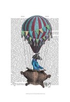 Flying Zebra Framed Print