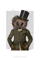 Hedgehog Rider Portrait Framed Print