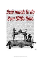 Sew Little Time Illustration Framed Print