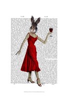 Rabbit in Red Dress Fine Art Print