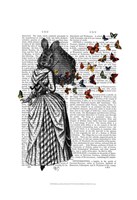 Rabbit and Butterfly Parasol Fine Art Print