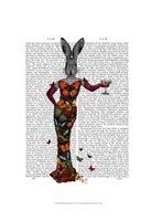Rabbit Butterfly Dress Framed Print