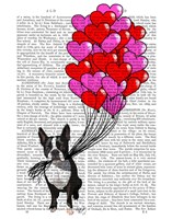 Boston Terrier And Balloons Fine Art Print
