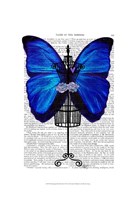 Mannequin Blue Butterfly Fine Art Print