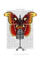 Mannequin Red And Yellow Butterfly Framed Print