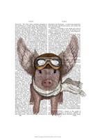 Aviator Piggy I Fine Art Print