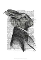 Rabbit Portrait Profile Framed Print