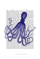 Blue Octopus 4 Framed Print