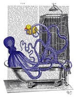 Octopus in Bath Fine Art Print