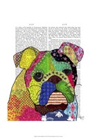 Patchwork Bulldog Fine Art Print