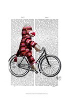 Sock Monkey on Bicycle Fine Art Print