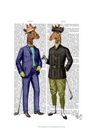 Golfing Giraffes Framed Print