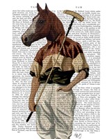 Polo Horse Portrait Framed Print