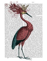 Crowed Marsala Heron Fine Art Print