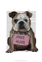 Bulldog Free Hugs Fine Art Print
