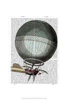 Blanchard Vintage Hot Air Balloon Framed Print
