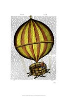 Hot Air Balloon Yellow and Red Fine Art Print