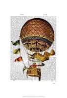 Hot Air Balloon with Flags Fine Art Print
