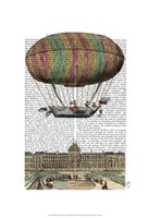 Jardin De Tuileries Hot Air Balloon Fine Art Print