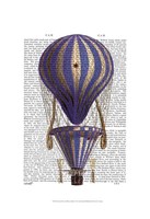 Tiered Hot Air Balloon Blue Fine Art Print