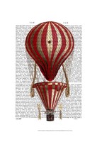 Tiered Hot Air Balloon Print Red Fine Art Print