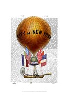 City of New York Hot Air Balloon Fine Art Print