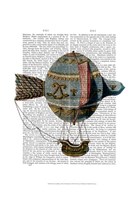 Hot Air Balloon With Tail Feather Fine Art Print