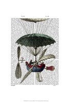 Place Du Louvre Hot Air Balloon Fine Art Print