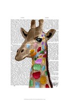 Multicoloured Giraffe Fine Art Print