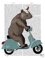 Rhino on Moped Fine Art Print